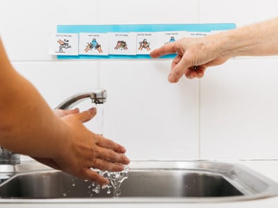 hand washing visual schedule for individuals on the autism specturm